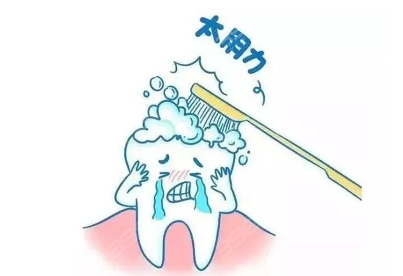 过度用力刷牙